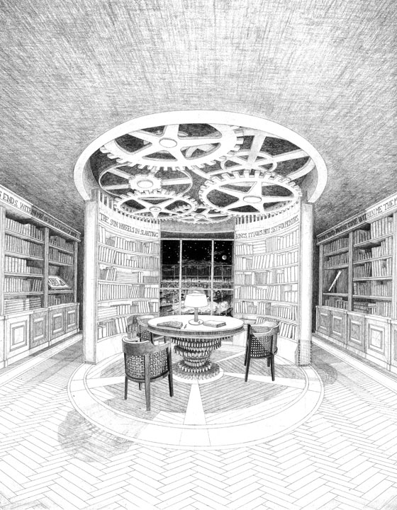 Design for the Library of a Private Client